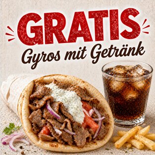 Gyros mit Getränk